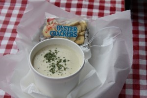 Clam Chowder in a cup 